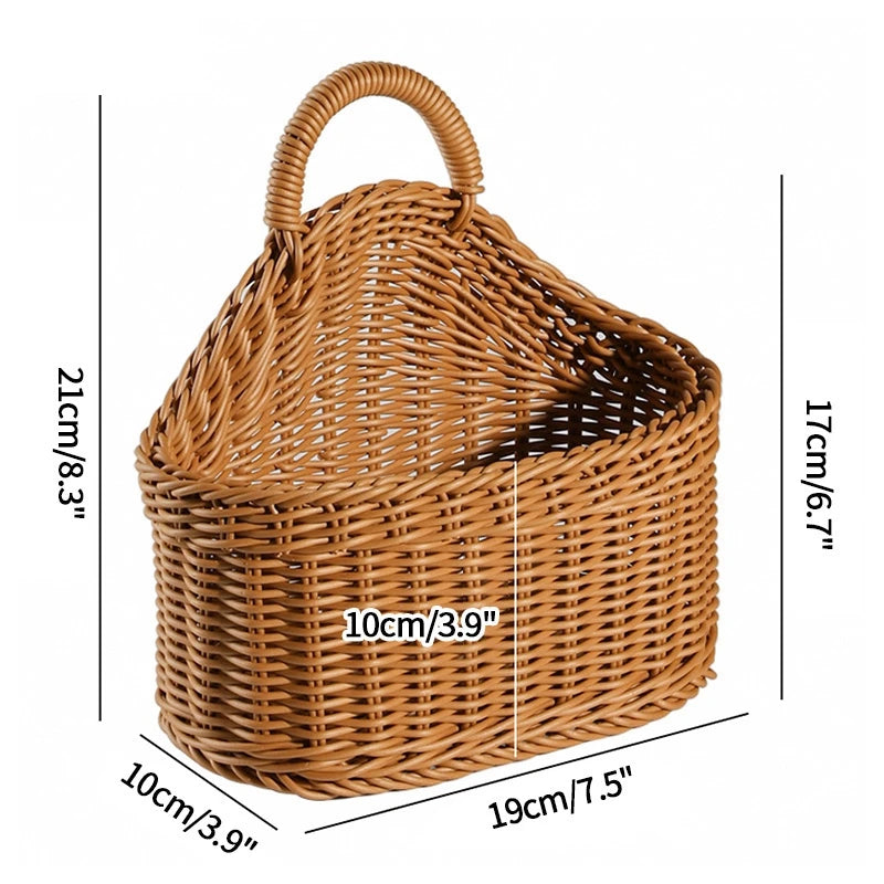 Woven Storage Basket Hanging Portable Wall Hanging Basket Portable Flower Plant Pot Desktop Kitchen Vegetables Storage корзина