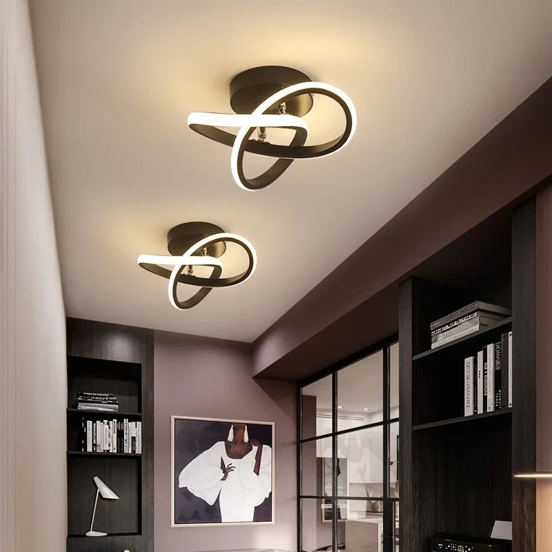 Modern LED Ceiling Light Aisle Silver Line Lamps Home Decor Stair Corridor Balcony Cloakroom Entrance Led Lighting Lustre