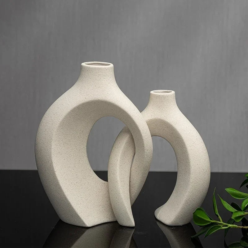 New 14-24cm Large Nordic minimalist vase resin silicone mold irregular geometric shape vase concrete cement gypsum silicone mold