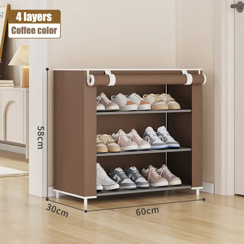 Shoe Cabinet Dustproof Fabric Organizer Simple Storage Multilayer Shoe Rack Nonwovens Household Economic Type Shoe Rack Cabinet