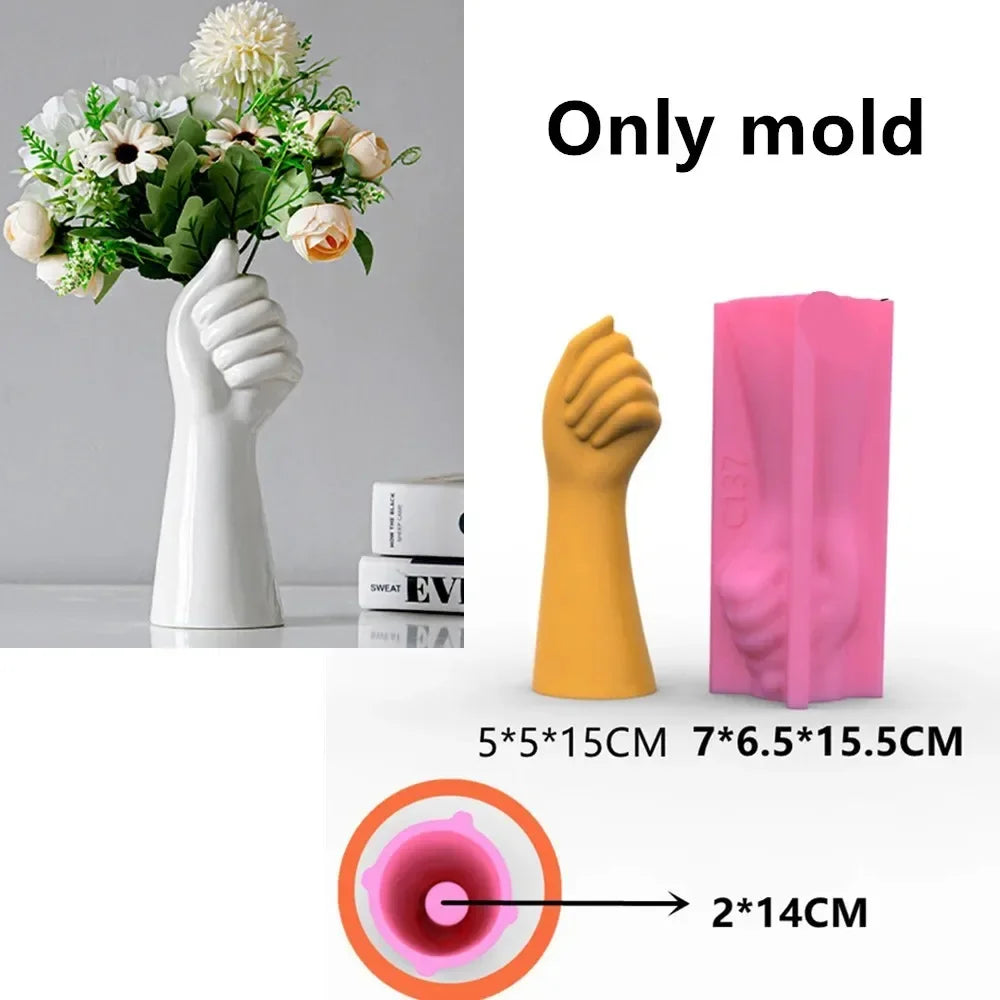 3D Large Nordic women's vase epoxy resin silicone mold abstract goddess vase concrete cement silicone mold girl vase gypsum mold