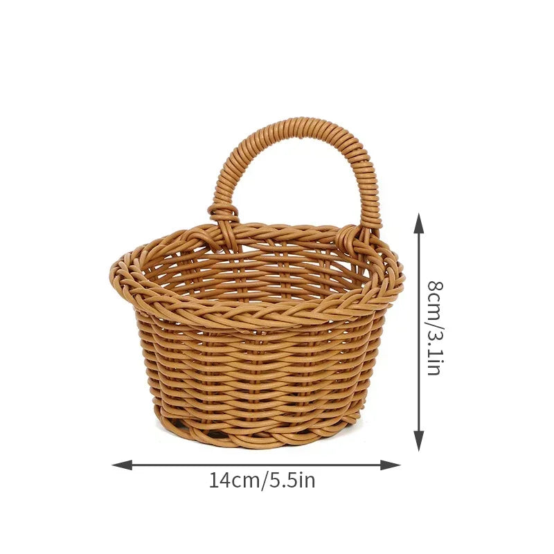 Woven Storage Basket Hanging Portable Wall Hanging Basket Portable Flower Plant Pot Desktop Kitchen Vegetables Storage корзина